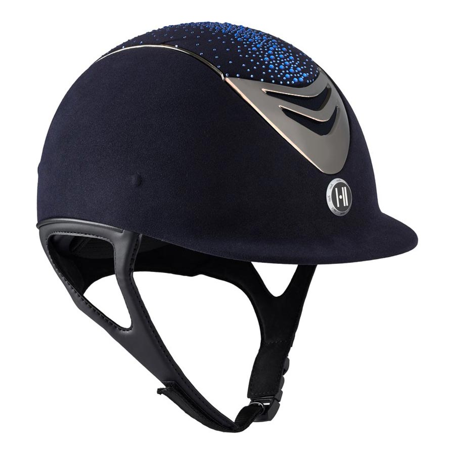 OneK Defender Elegant ridehjelm chamude | Navy m. chrome og sparkel top